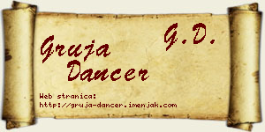Gruja Dancer vizit kartica